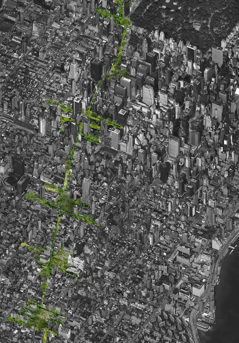 Illustration for article titled A Totally Feasible Plan to Turn Manhattan's Busiest Street Into a 40-Block Park